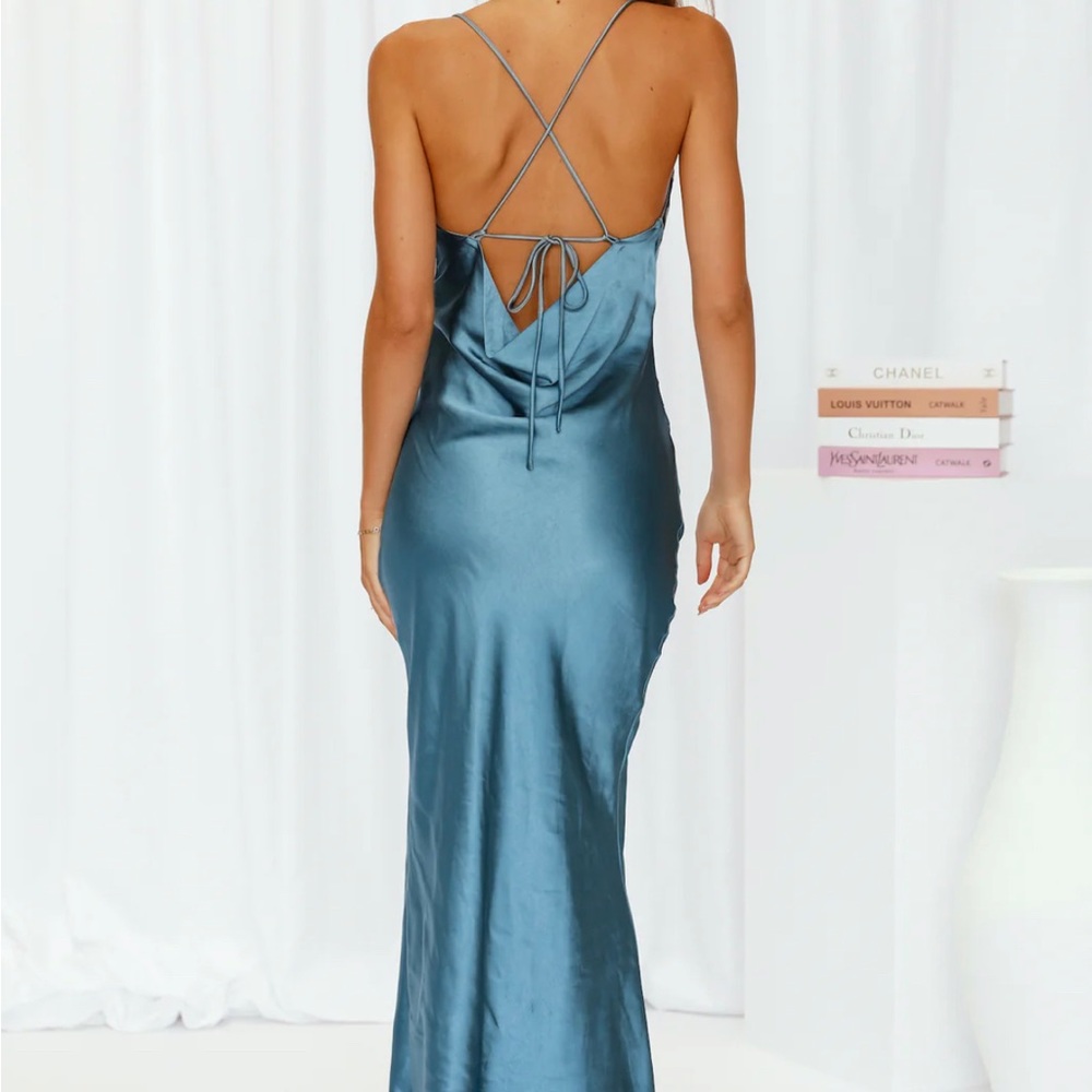 Hello Molly Kissin All Night Satin XS open back
